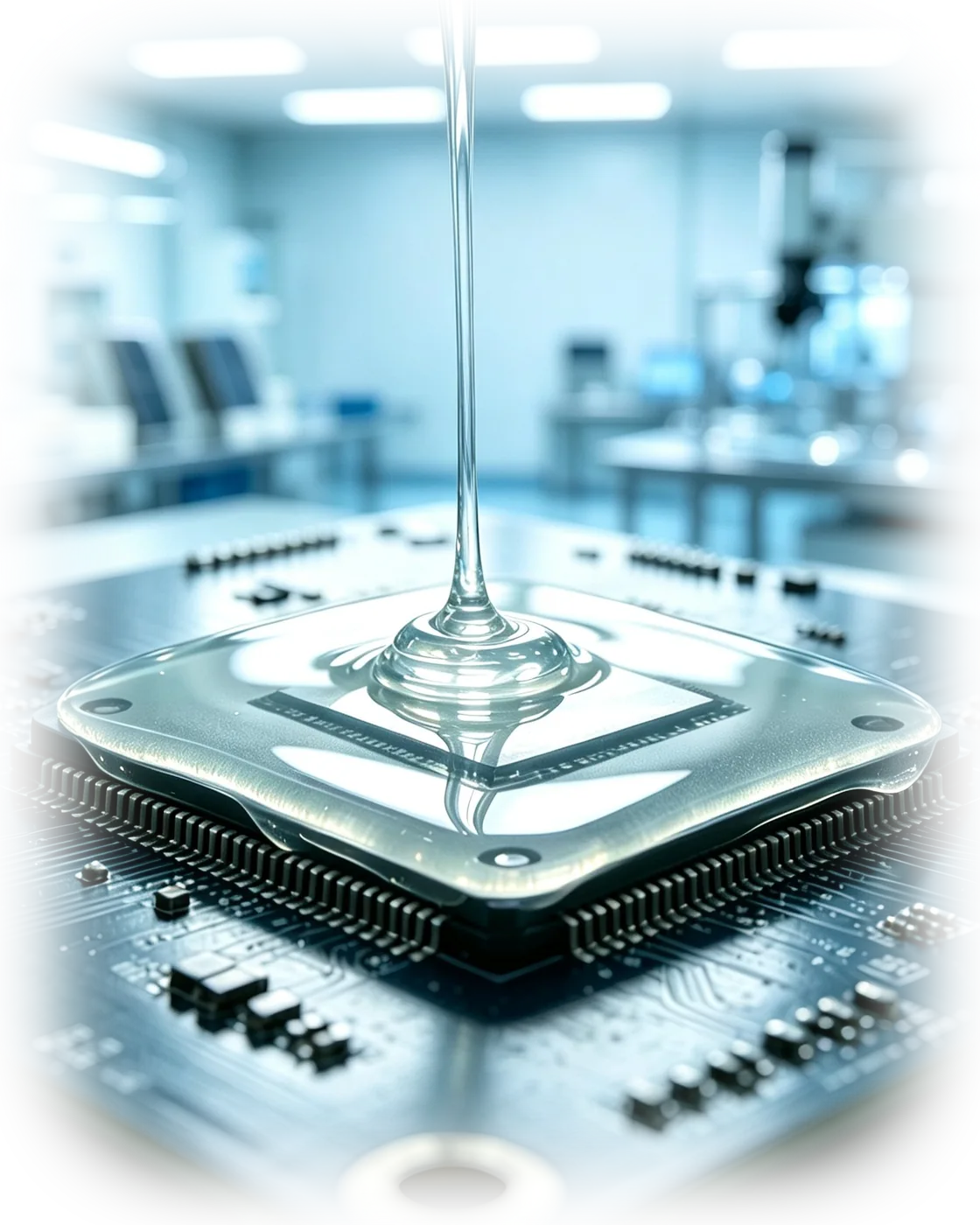Electronic-grade silicone oil for advanced semiconductor thermal management